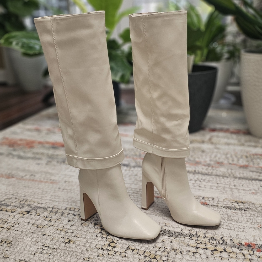 Lulus Lorlia Almond Square Toe Knee High Boots